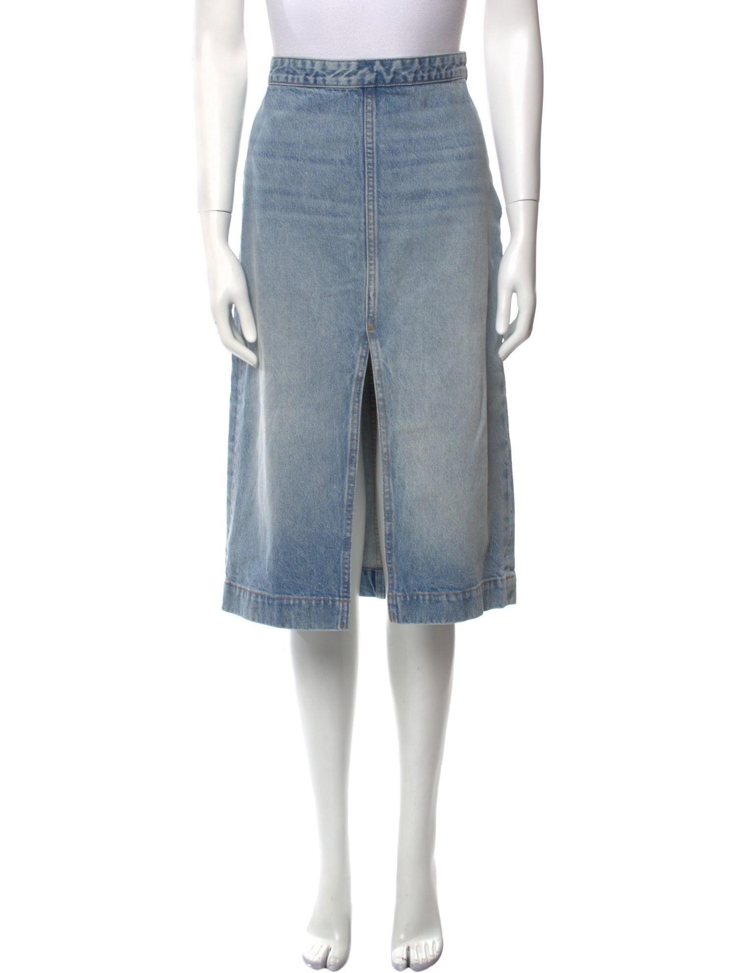 Khaite Embroidered Accent Knee-Length Skirt