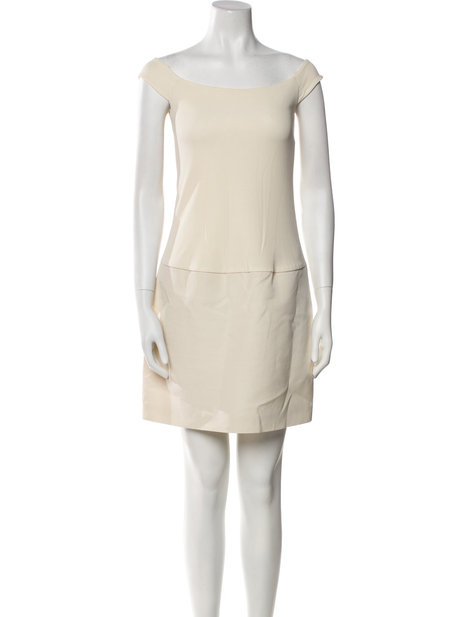 Khaite Bateau Neckline Mini Dress