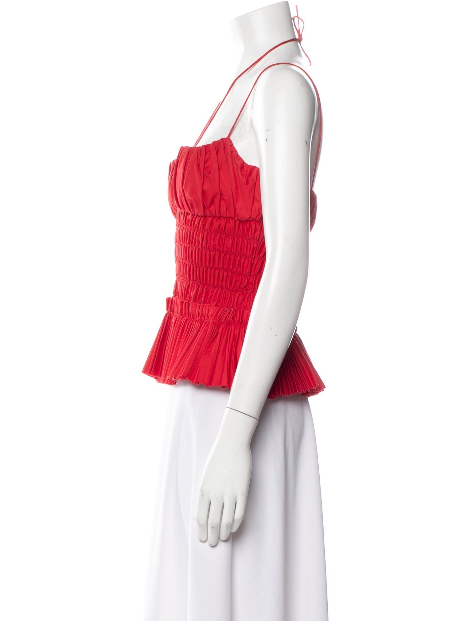 Khaite Plunge Neckline Sleeveless Crop Top