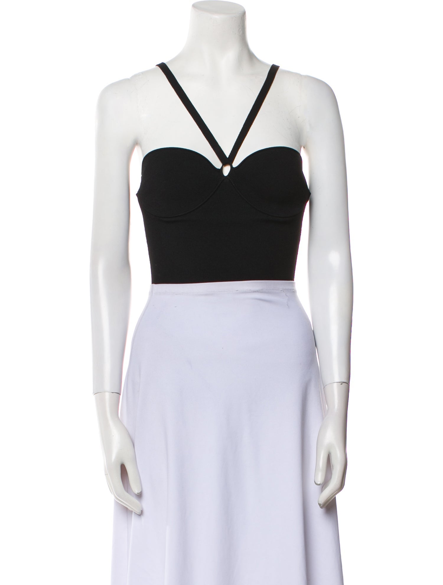 Khaite V-Neck Sleeveless Crop Top