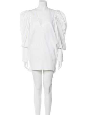 Khaite V-Neck Mini Dress