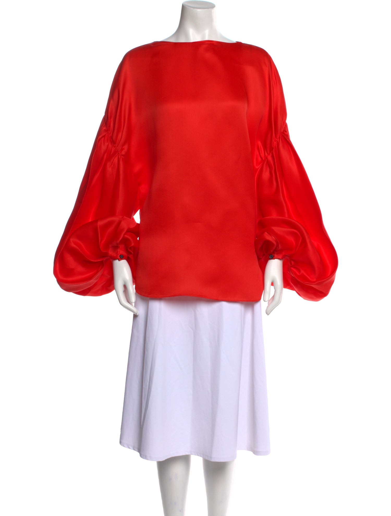 Khaite Bateau Neckline Long Sleeve Blouse