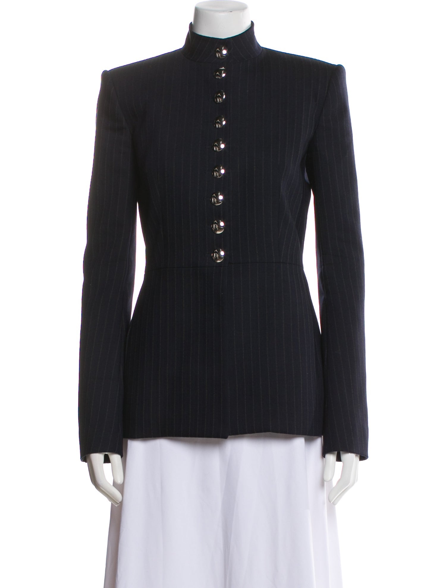 Khaite Virgin Wool Striped Evening Jacket