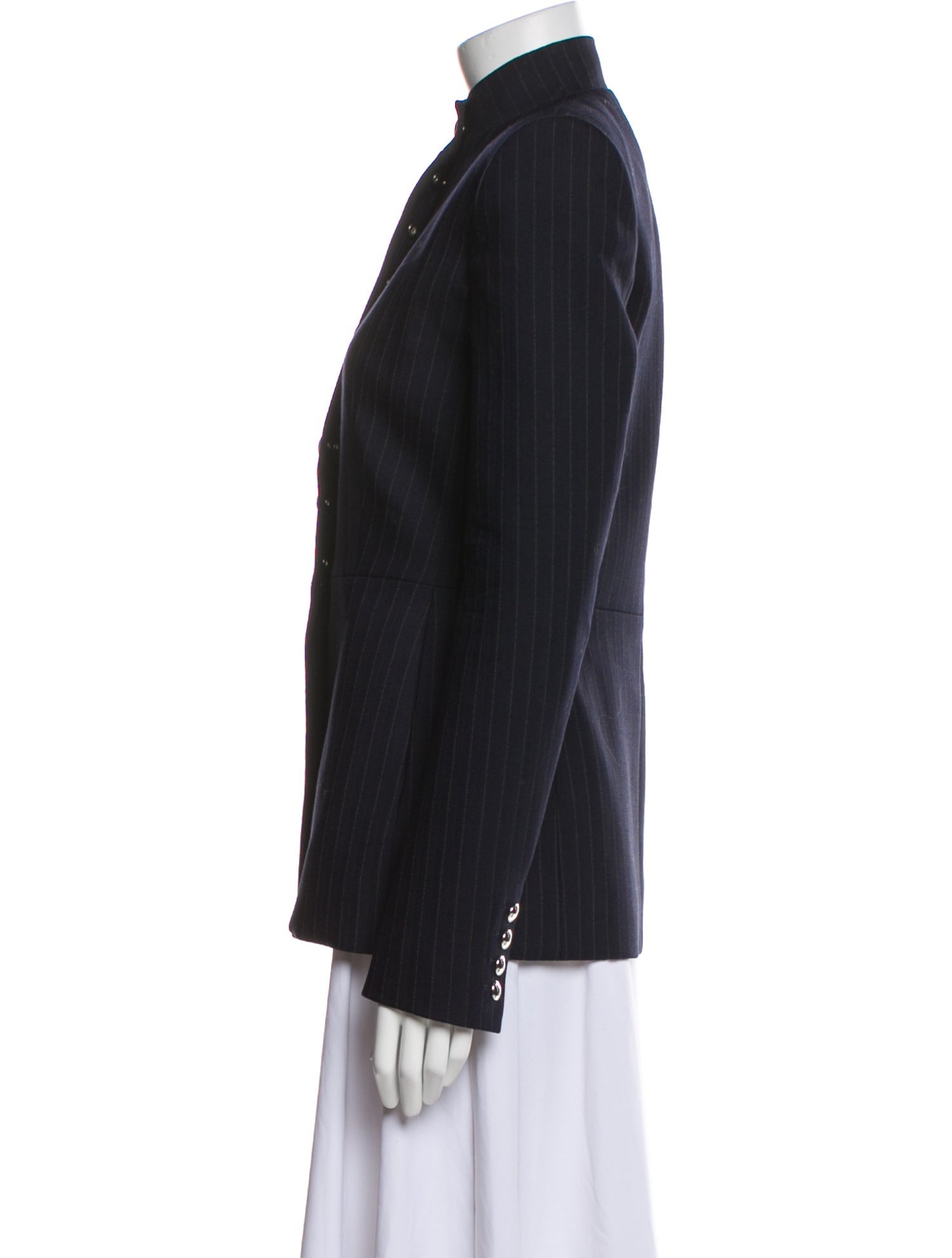 Khaite Virgin Wool Striped Evening Jacket