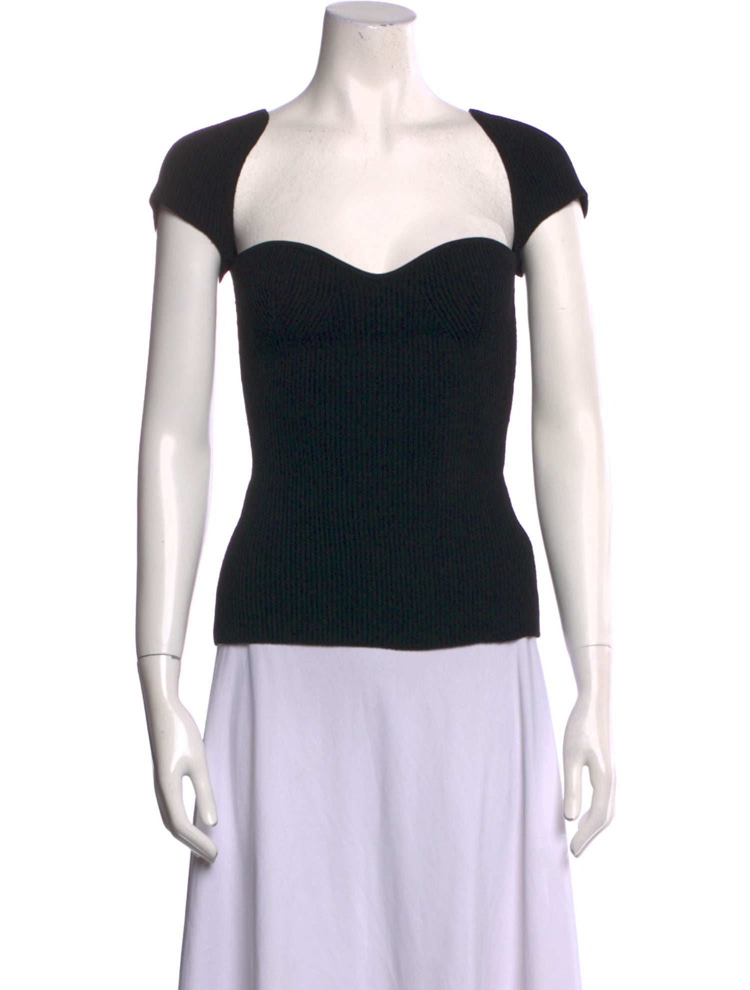 Khaite Square Neckline Short Sleeve Top