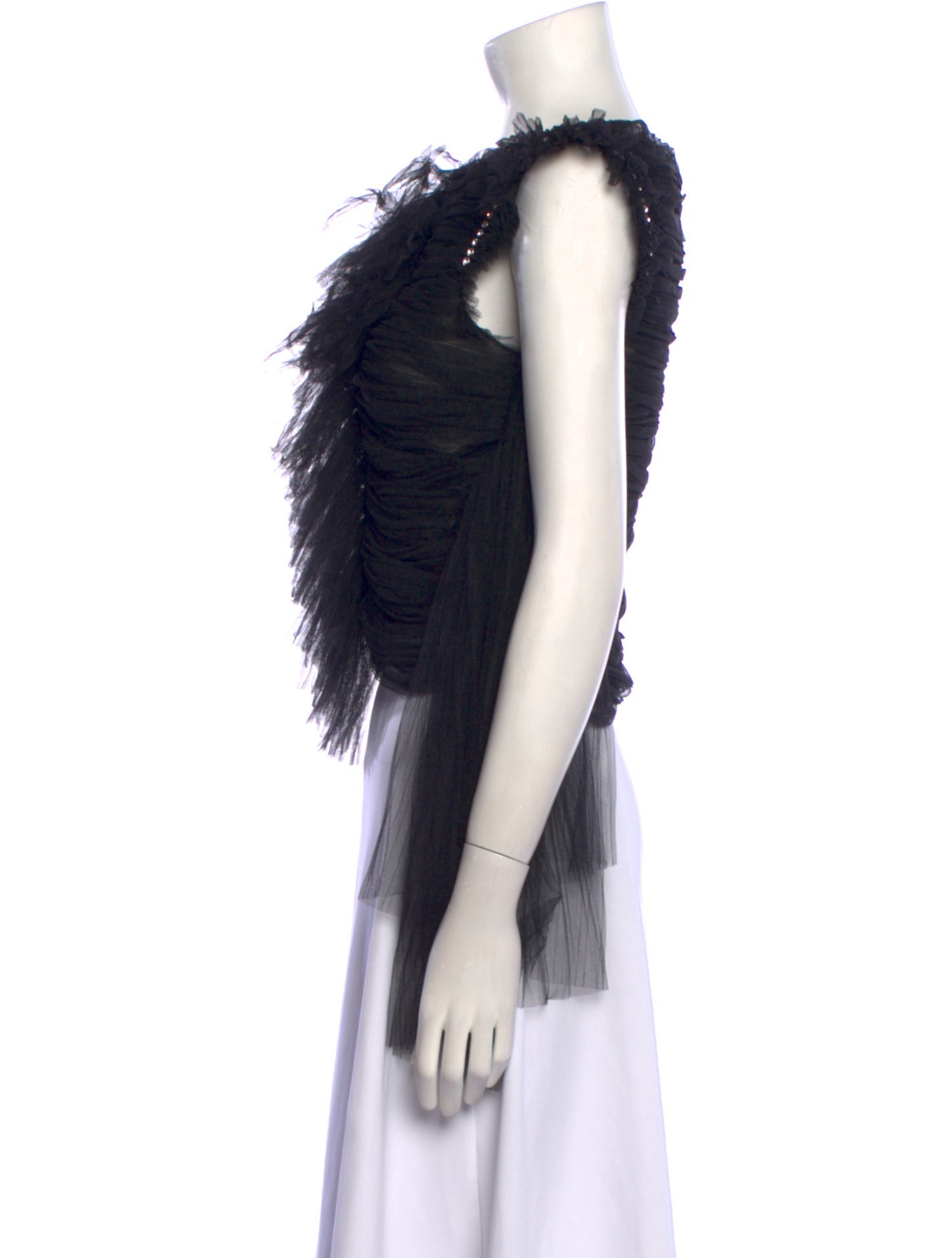 Khaite Bateau Neckline Sleeveless Crop Top