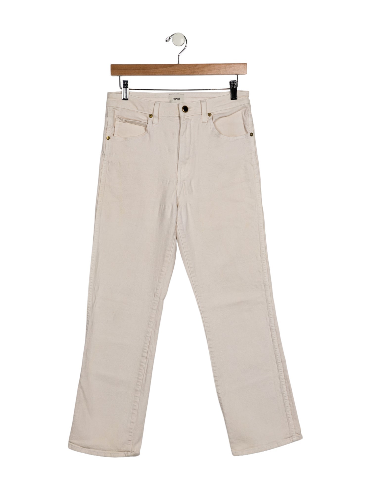 Khaite Mid-Rise Straight Leg Jeans