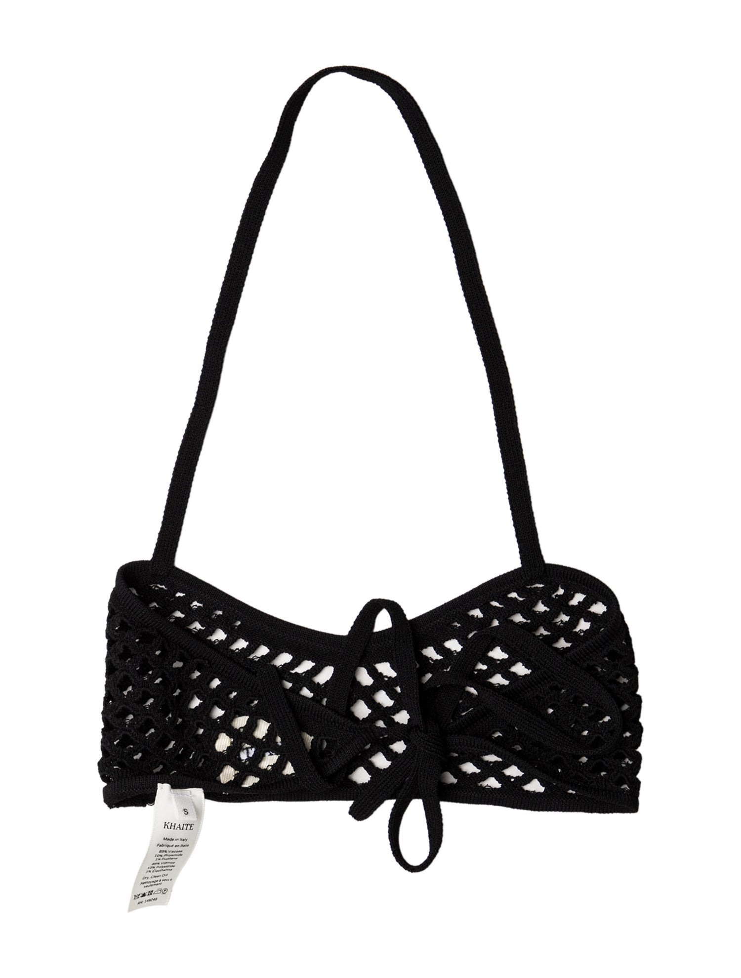 Khaite Polka Dot Print Square Neckline Crop Top