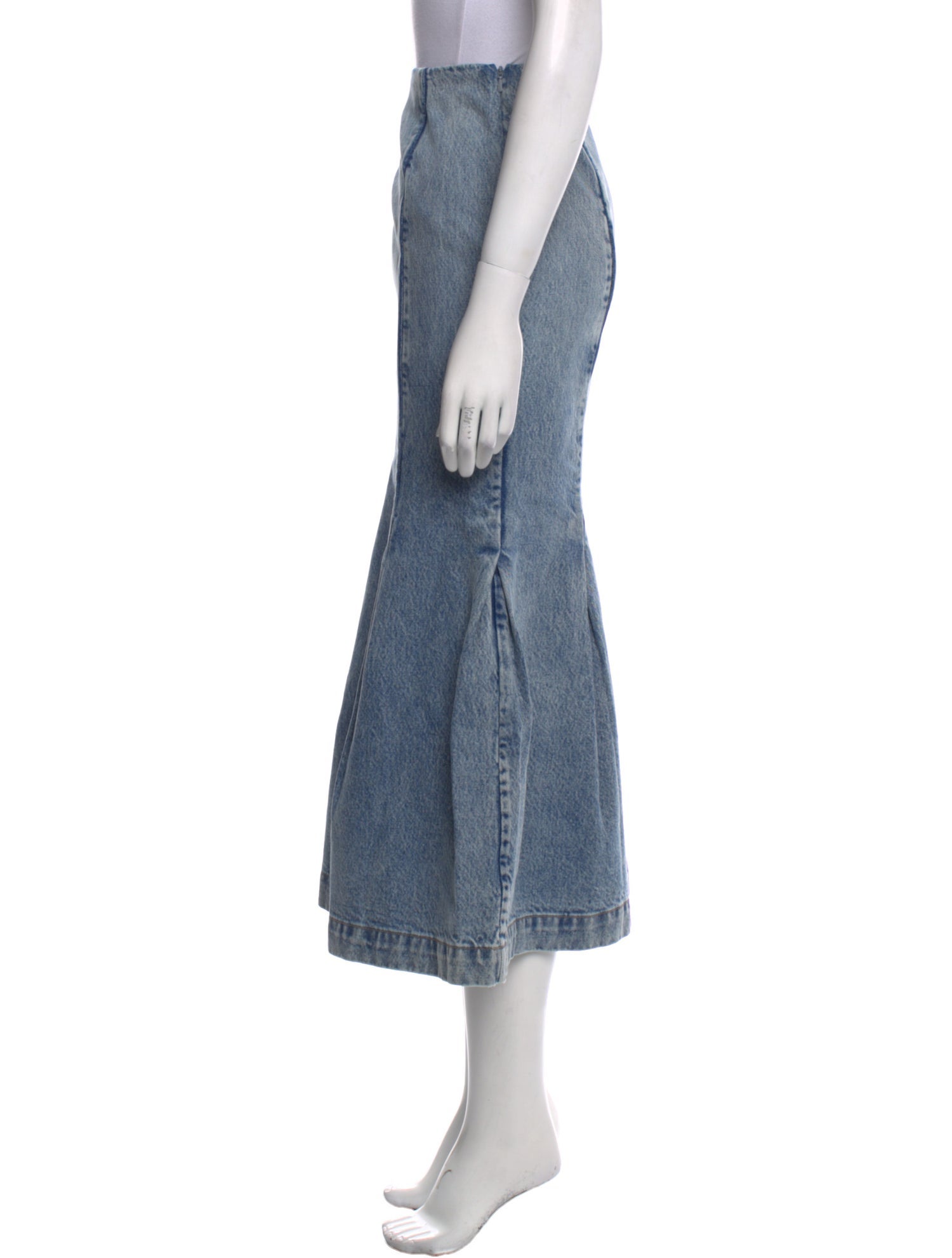 Khaite Pleated Accents Midi Length Skirt