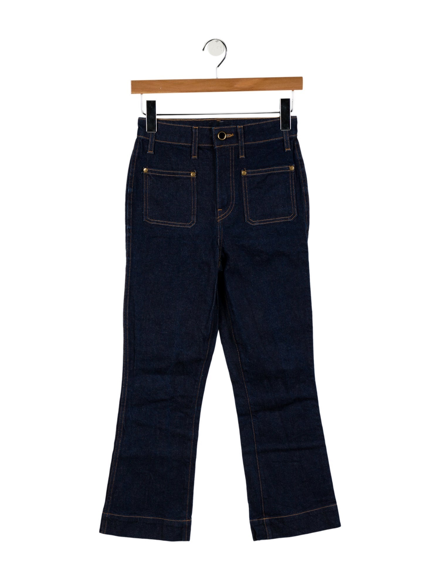 Khaite Mid-Rise Straight Leg Jeans