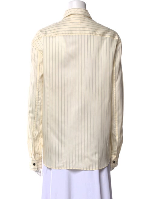 Khaite Virgin Wool Striped Button-Up Top