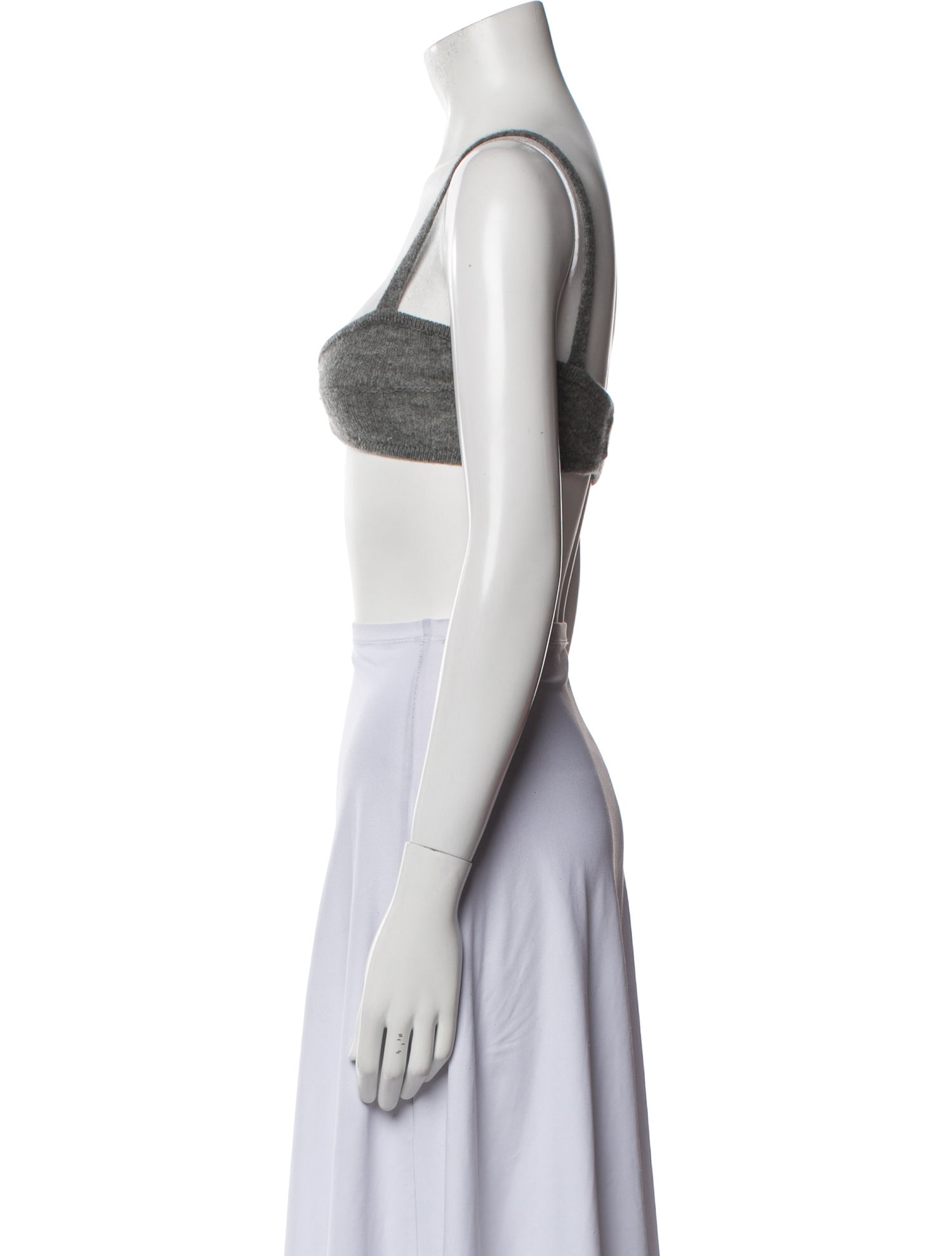 Khaite Cashmere Square Neckline Crop Top