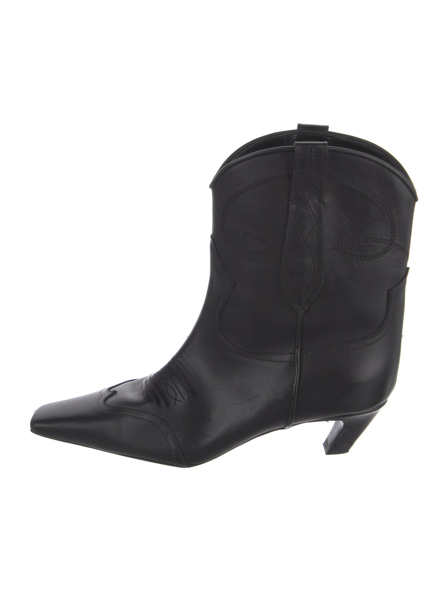 Khaite Leather Western Boots