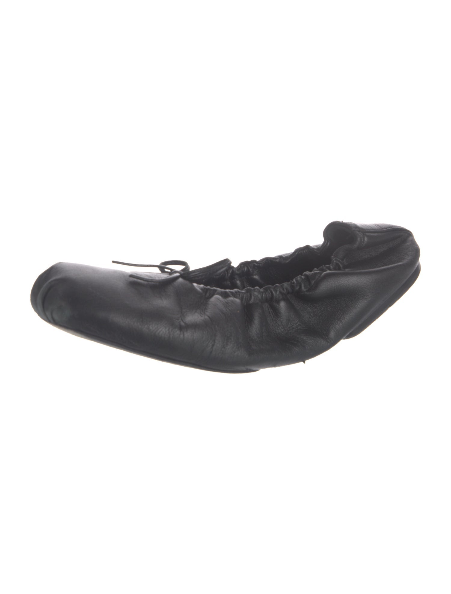 Khaite Leather Bow Accents Ballet Flats