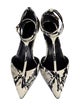 Khaite Leather Animal Print T-Strap Pumps
