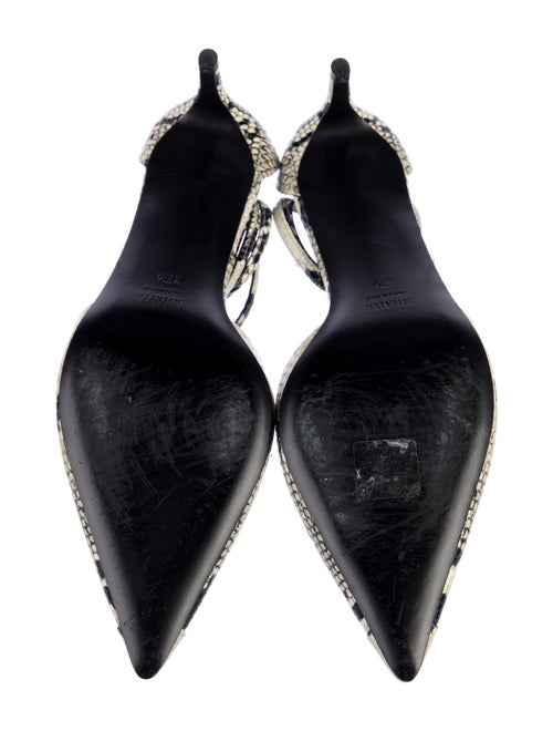 Khaite Leather Animal Print T-Strap Pumps