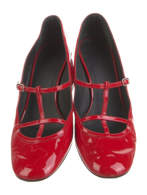 Khaite Patent Leather T-Strap Pumps