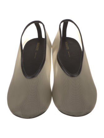 Khaite Mesh Leather Trim Embellishment Ballet Flats