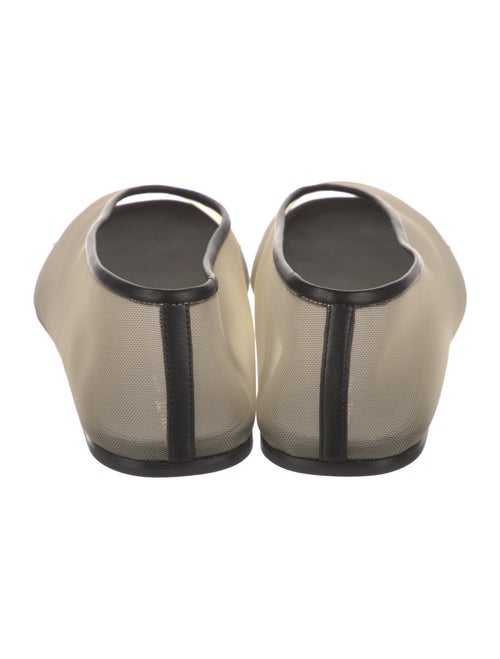 Khaite Mesh Leather Trim Embellishment Ballet Flats