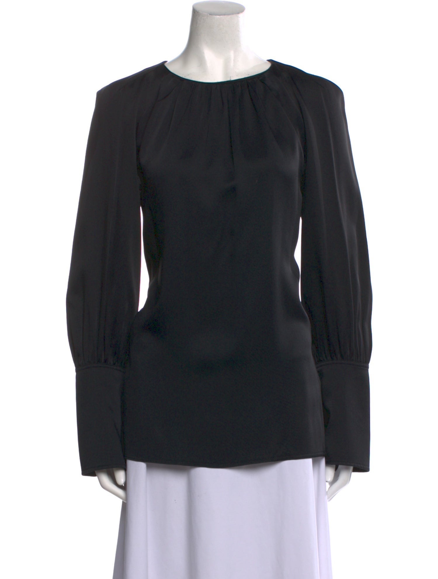 Khaite Crew Neck Long Sleeve Blouse