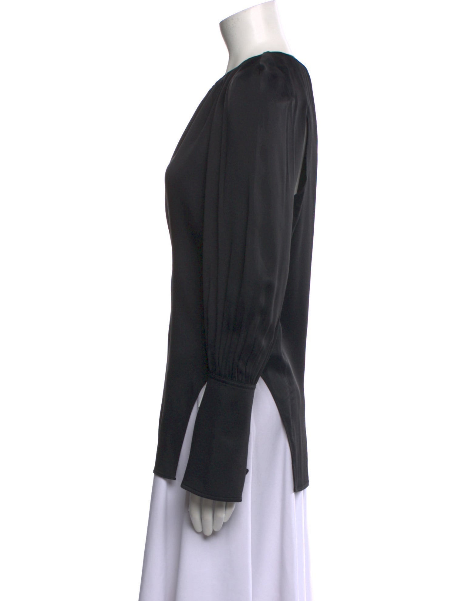 Khaite Crew Neck Long Sleeve Blouse