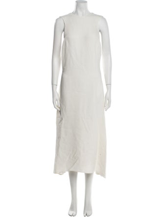 Khaite Bateau Neckline Long Dress