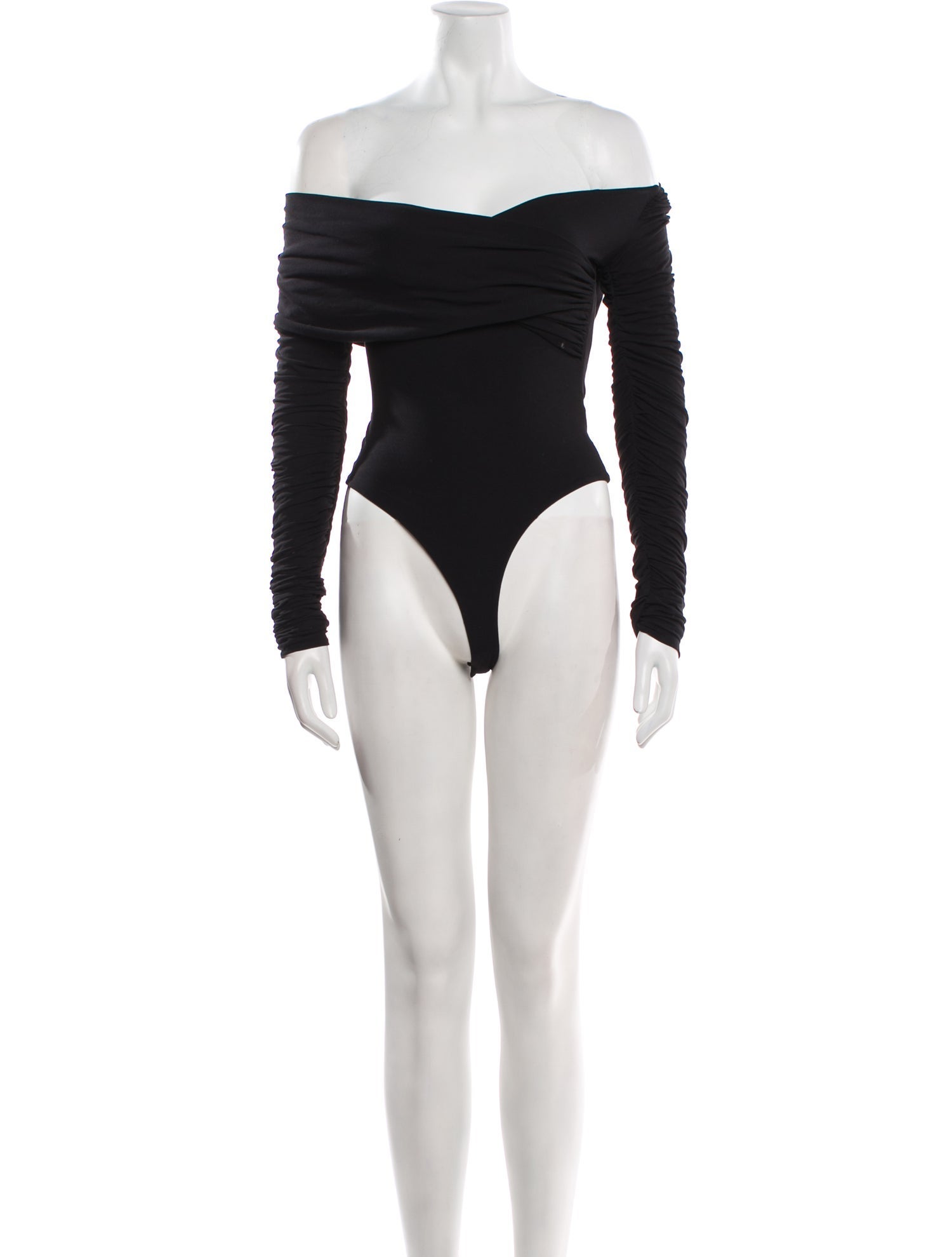 Khaite Off-The-Shoulder Long Sleeve Bodysuit