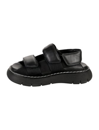 Khaite Leather Slingback Sandals