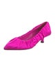 Khaite Satin Ruffle Embellishment Pumps
