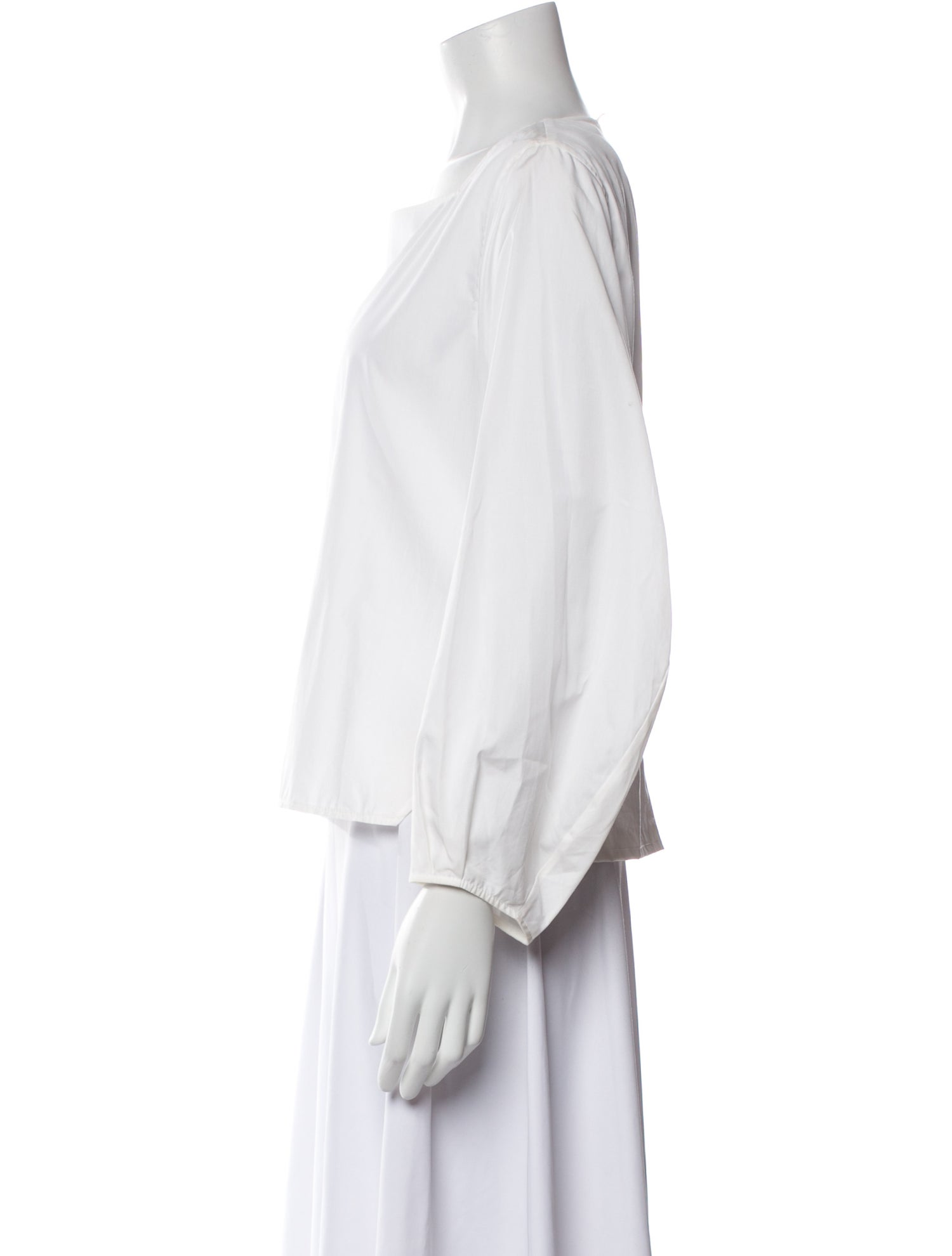 Khaite Square Neckline Long Sleeve Blouse