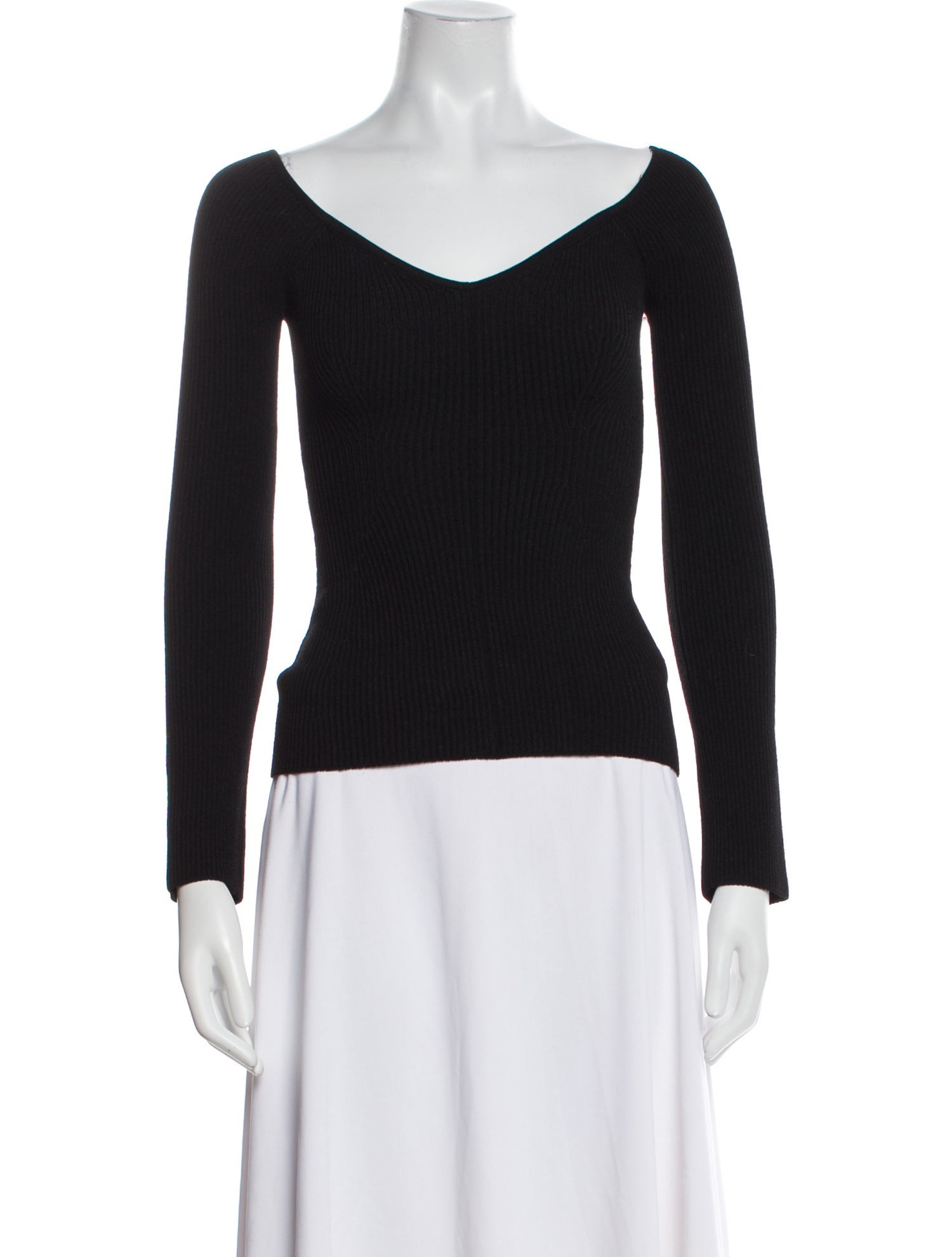 Khaite V-Neck Long Sleeve Top