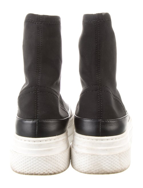 Khaite Neoprene Leather Trim Embellishment Sock Boots