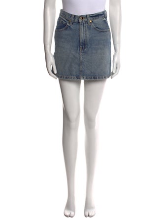 Khaite Distressed Accents Mini Skirt