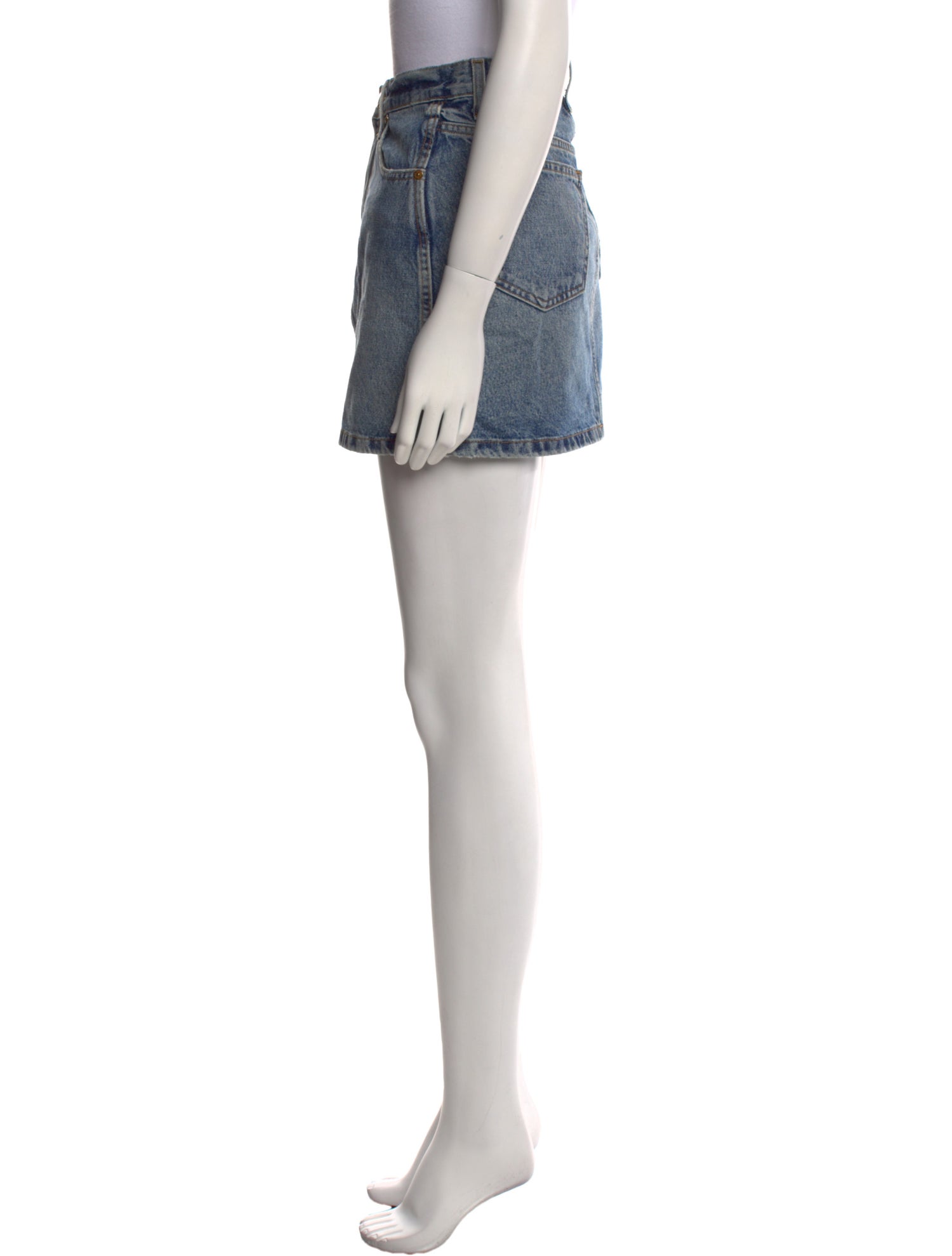 Khaite Distressed Accents Mini Skirt