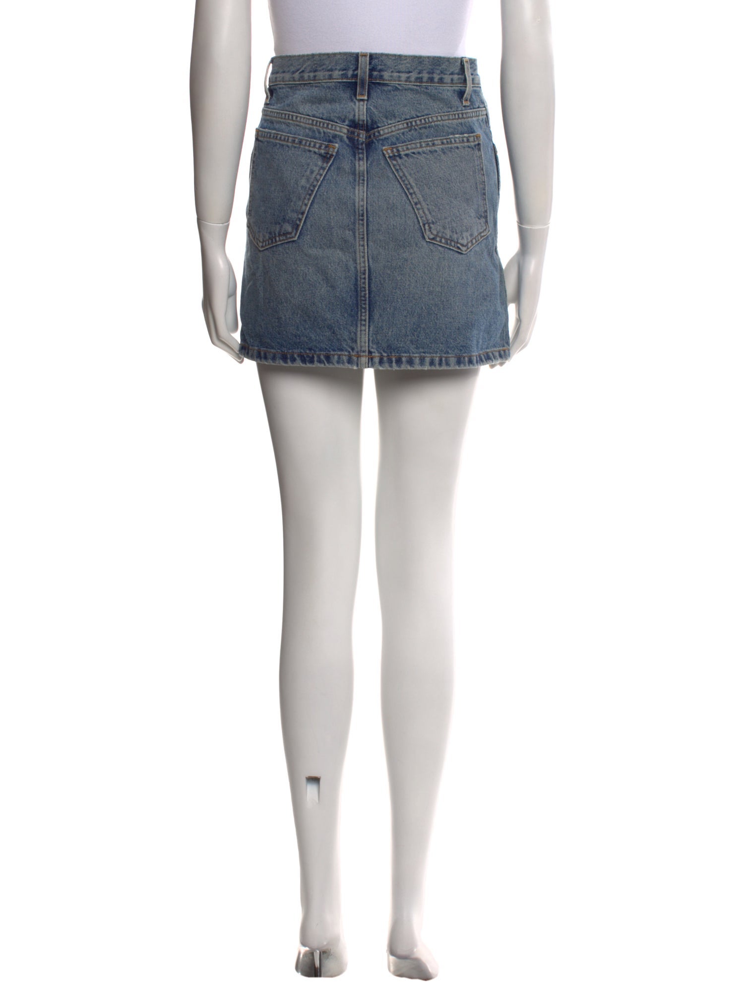 Khaite Distressed Accents Mini Skirt
