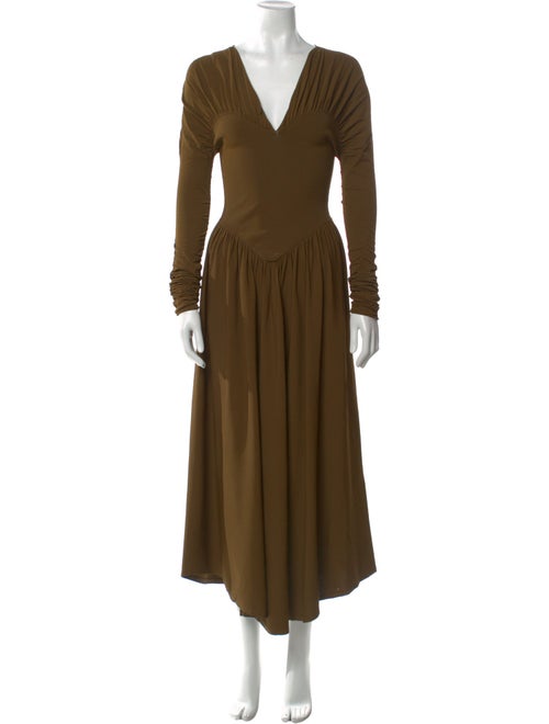 Khaite V-Neck Long Dress