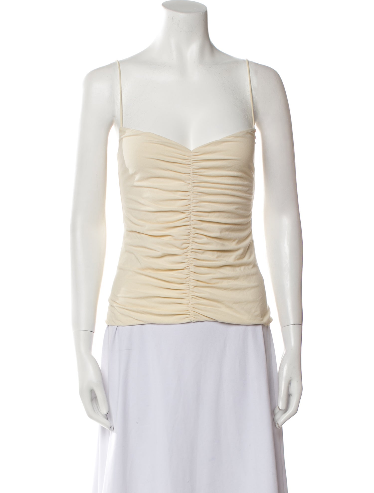 Khaite Square Neckline Sleeveless Top