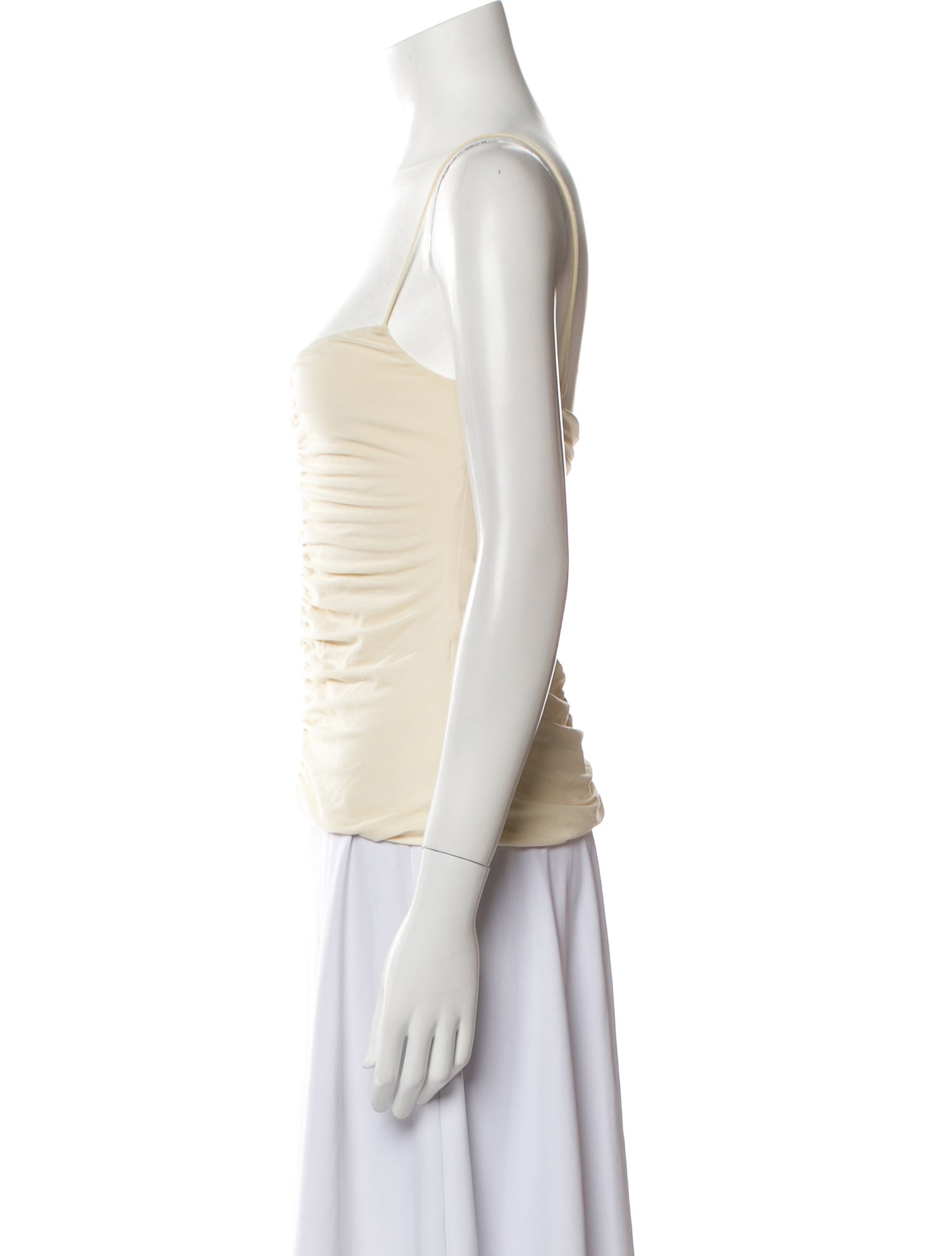 Khaite Square Neckline Sleeveless Top