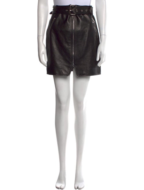 Khaite Leather Mini Skirt