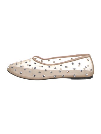 Khaite Mesh Crystal Embellishments Ballet Flats