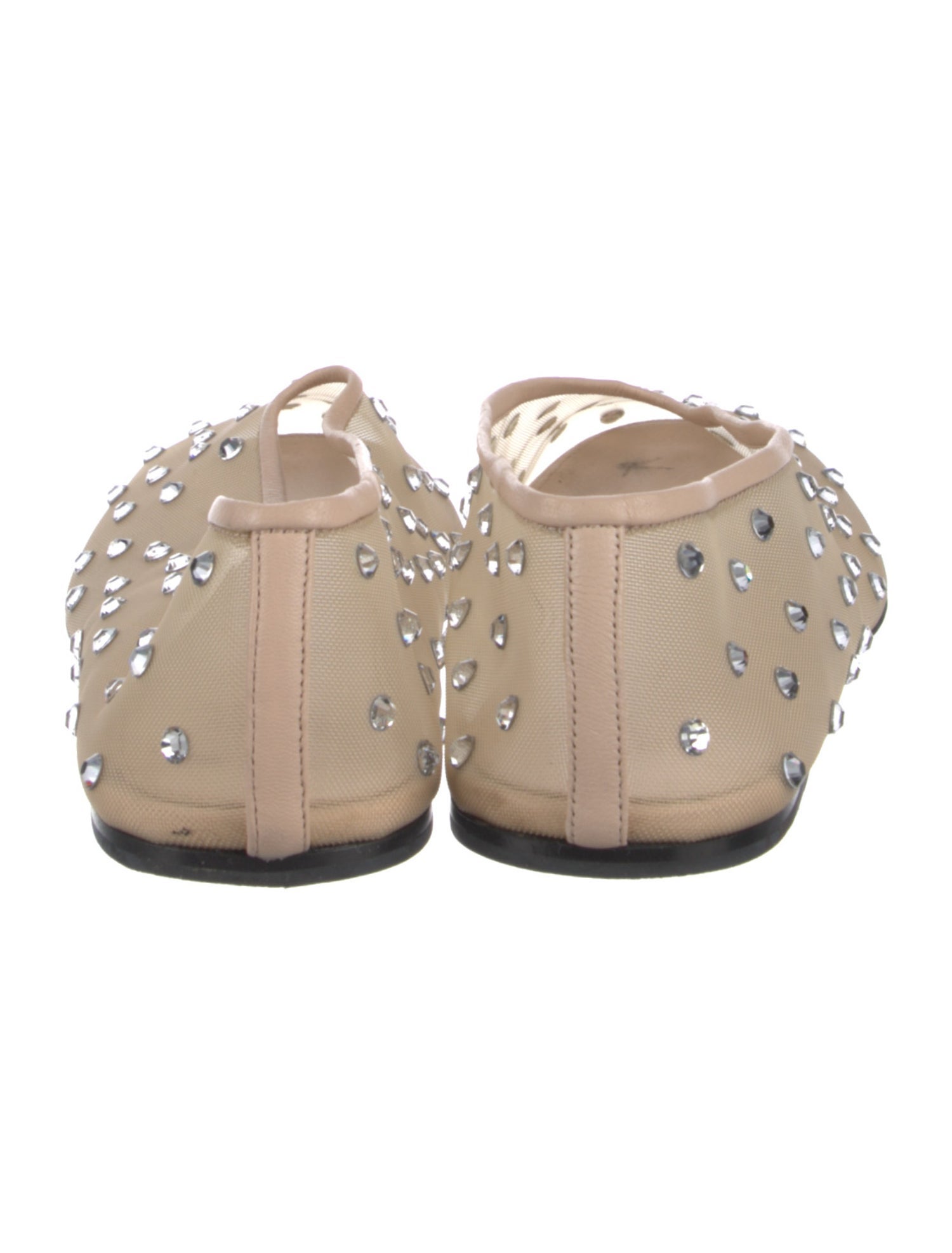 Khaite Mesh Crystal Embellishments Ballet Flats