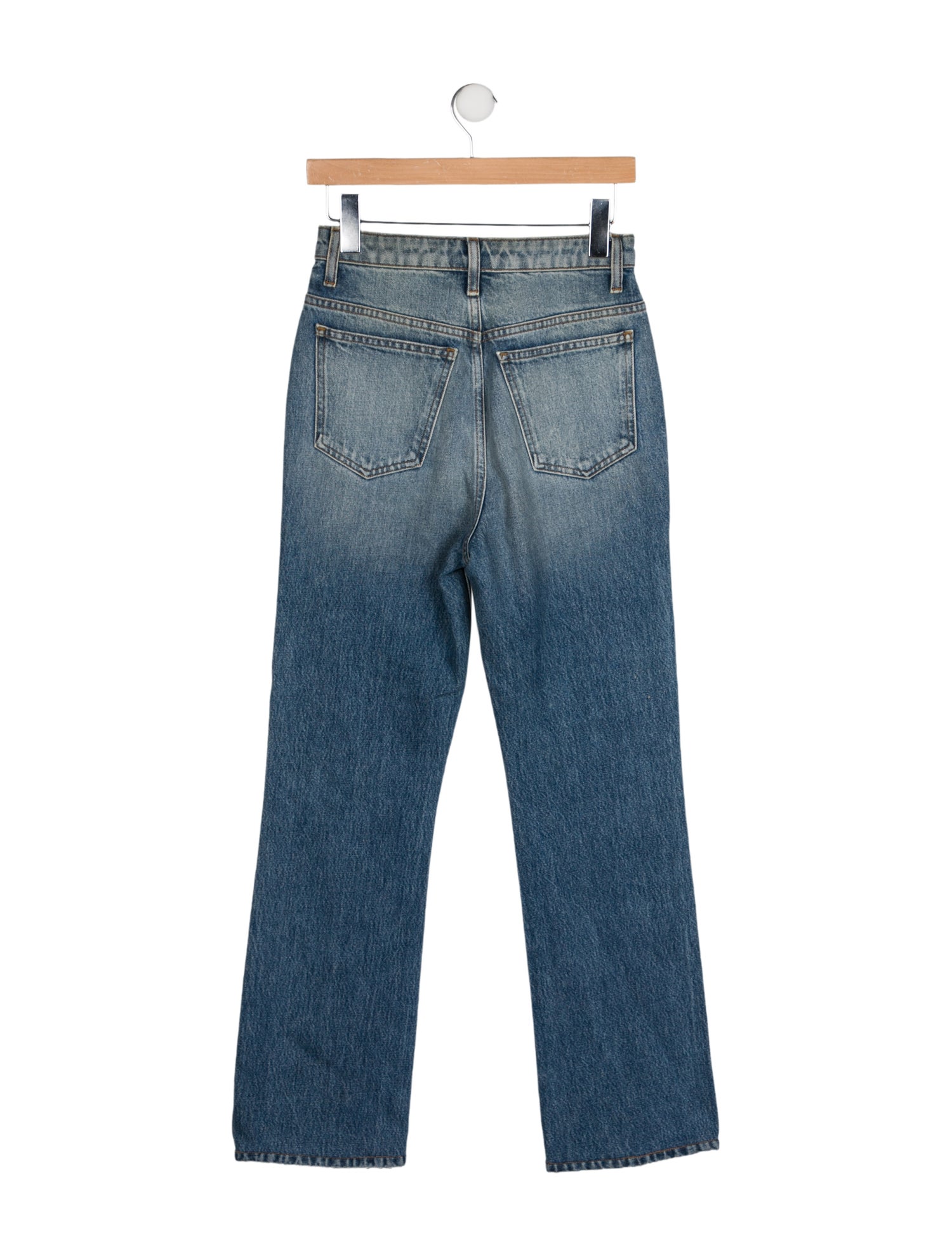 Khaite High-Rise Straight Leg Jeans