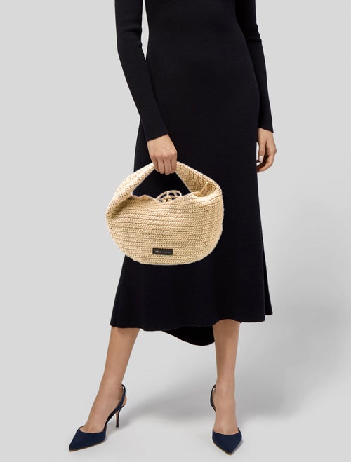 Khaite Raffia Top Handle Bag