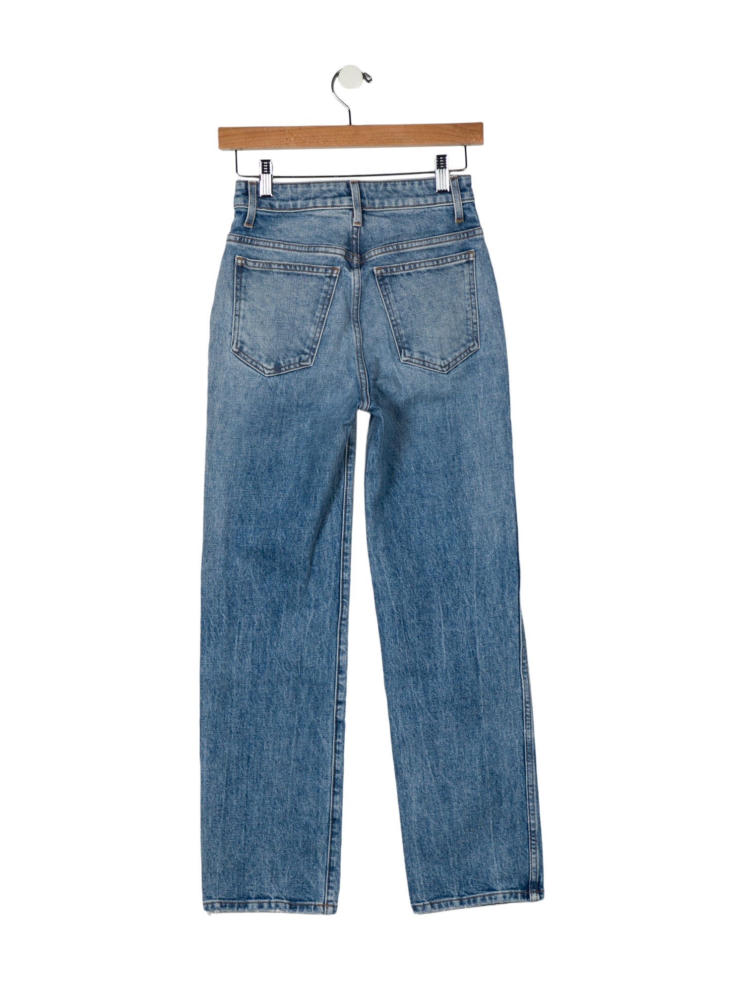 Khaite Mid-Rise Straight Leg Jeans