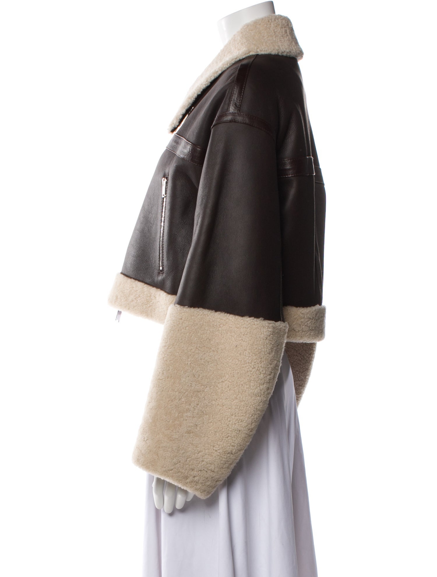 Khaite Lambskin Colorblock Pattern Jacket