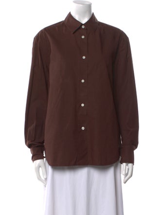 Khaite Long Sleeve Button-Up Top