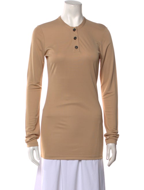 Khaite Mock Neck Long Sleeve Polo