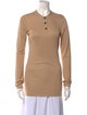 Khaite Mock Neck Long Sleeve Polo