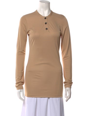 Khaite Tops Mock Neck Long Sleeve Polo S