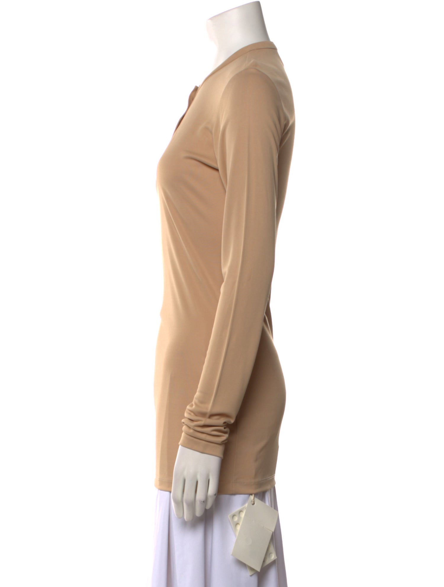 Khaite Mock Neck Long Sleeve Polo